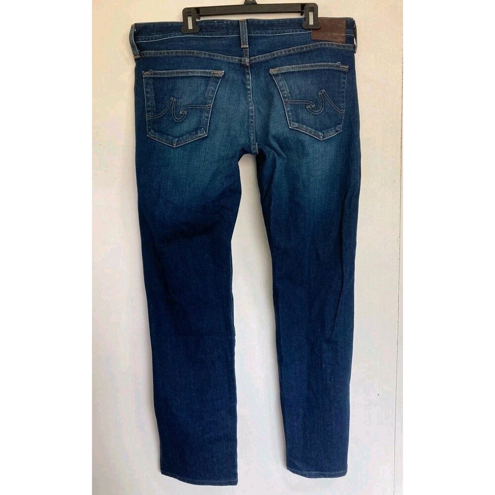 Adriano Goldschmied Jeans Mens 36x34 Graduate Blue Dark Wash Denim Casual - Picture 6 of 9